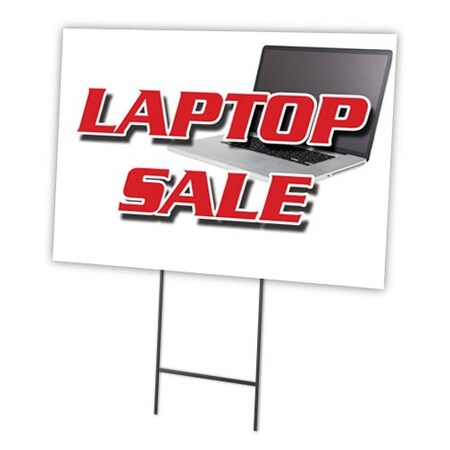 Signmission Laptop Sale Yard Sign & Stake outdoor plastic coroplast window, C-1824 Laptop Sale C-1824 Laptop Sale